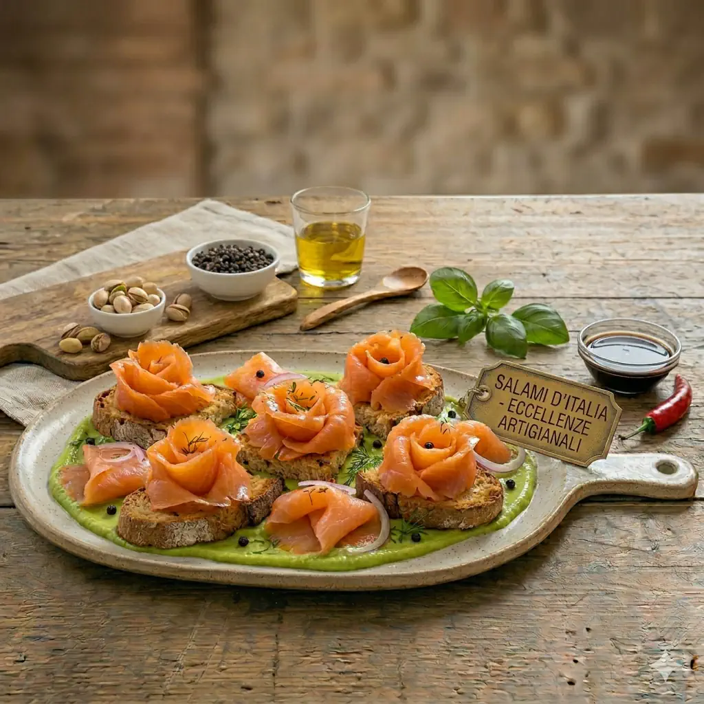 salmone e tostada